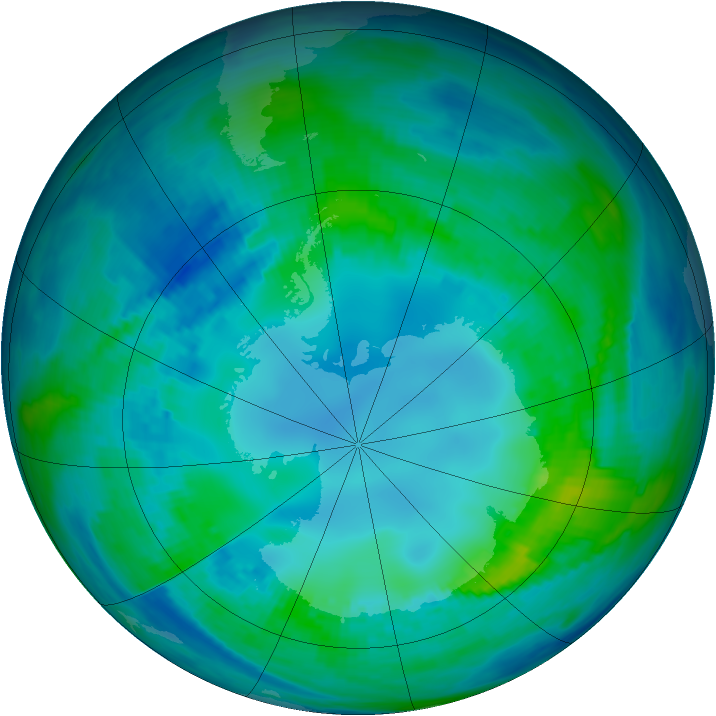Antarctic ozone map for 02 May 1988